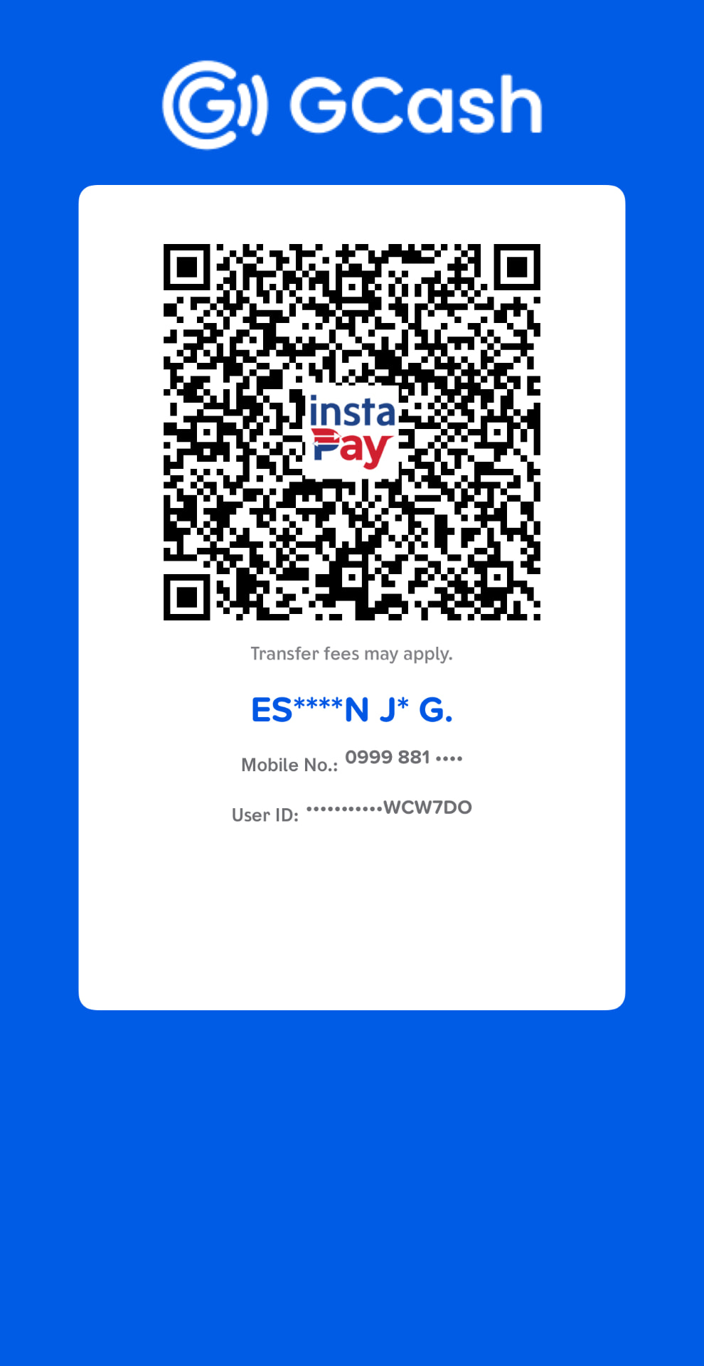 GCash InstaPay QR code for paying RemNeXus. Scan it inside the GCash app to load the RemNeXus payment details.